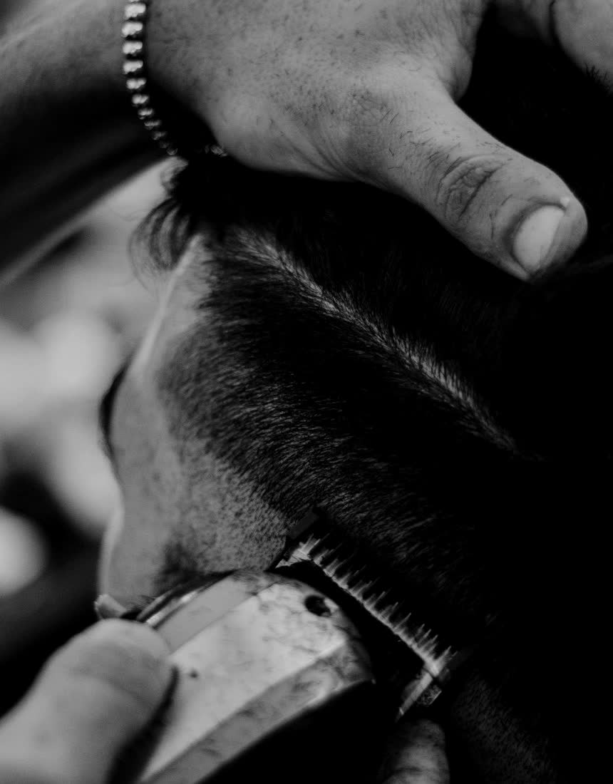 Recorte de barba con máquina